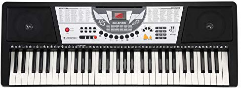 McGrey BK-6100 Keyboard (61 Tasten, 100 Klangfarben, 100 Rhythmen, 12 Demosongs, Lernfunktion, Netzteil, Notenständer)
