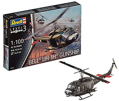 Revell GmbH 04983 Bell UH-1H Gunship Kit di Modello in plastica, Scala 1: 100