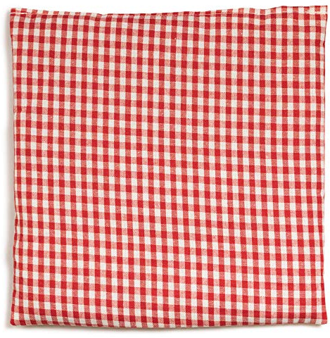 Cojín de semillas de uva (19 x 19 cm), color rojo y blanco