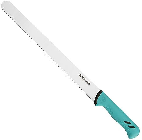 YOUSUNLONG Coltello per affettare seghettato extra lungo - Coltello spatole per pasticceria da 356 mm - Acciaio al molibdeno ad alto tenore di carbonio - Impugnatura in Santoprene