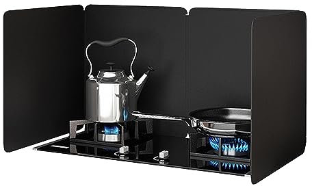 LIYI929GP Placa Antisalpicaduras Protector Antisalpicaduras De 2/3/4 Lados Plegable, Cubre Pantalla Tapadera Cocina Protector De Aceite, contra Salpicaduras para Cocción, Placas De Gas, Sartenes