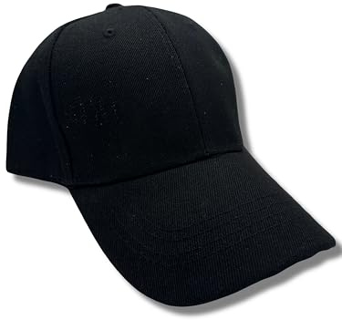 Gorra Hombre Mujer Lisa Básica Ajustable Beisbol Running Deporte Senderismo Visera Protectora Gorro Verano e Invierno Estilo Vintage Casual Adultos (Negra)