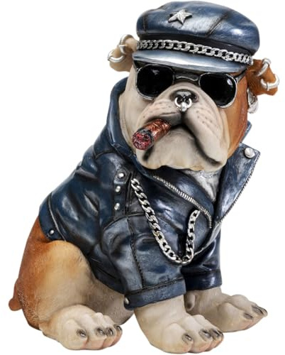 Kare Design Money Box Punk Dog, Multicoloured, Cash Deposit with Animal Motif, Saving Bank, Gift Idea, Room Decor, Home Decor for Living Room, Bedroom, Office, 22x19x16 cm (H/W/D)