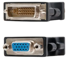 Blendend Adaptateur DVI 24+5 mâle vers VGA femelle HDB15, compatible avec plusieurs moniteurs et projecteurs pour connexions vidéo numériques.