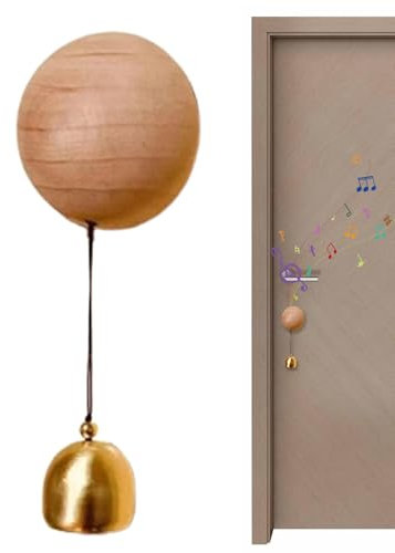 Cloche de commerçant pour ouverture de porte | Carillon en bois de cloche de porte de commerçant, carillon d'ouverture de porte, sonnette de réfrigérateur décorative durable, ornement de sonnette pour