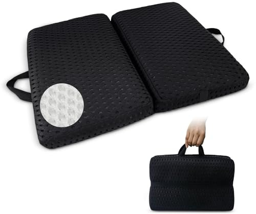 Esme L&H Portable Seat Cushion, Breathable 3D Fabric Foldable Seat Cushion for Stadium Bleachers/Airplane Travel; Soft, Thick & Ligheweight; Versatile Cushions for Bleachers, Flights, Camping, Office