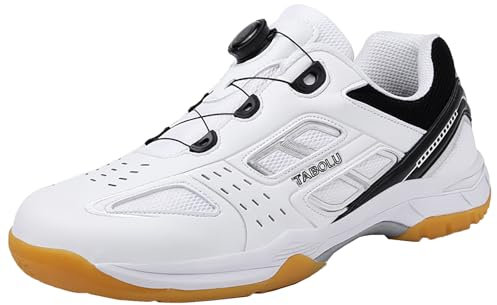 Fooceoute Atmungsaktiv Badminton Schuhe,Tischtennis Schuhe Herren,Badmintonschuhe für Damen und Herren,Leichte Tischtennisschuhe,Hallentrainingsschuhe für Männer und Frauen,rutschfest