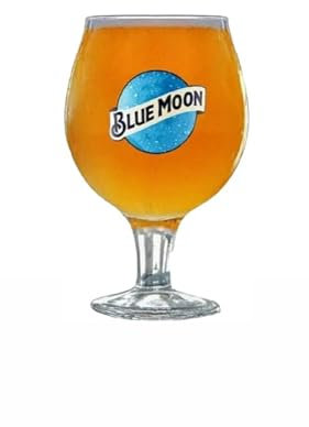 Celebration Spirits Blue Moon Belgian Beer Glass, Half Pint