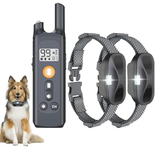 Freundliches Hundehalsband,Tierfreundliches,Halsband for Hunde,Bequem und einfach zu bedienen,Funktioniert bei Allen Hundetypen (Schwarz)