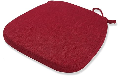 Lot de 1 Coussins de Chaise lavables avec Cordon de Serrage Coussin d'assise antidérapant Semi-Circulaire pour Chaise de Jardin, Chaise de Salle à Manger ou Chaise de Bureau(#7,42x40cm/17x16in)