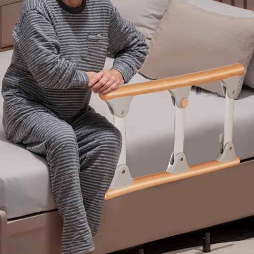 Heuffe Barrière de Lit Pliable pour Personnes Âgées | Barre de Redressement Anti-Chutes | Sécurité Adulte avec Poignée Réglable | Support de Chevet pour Mobilité