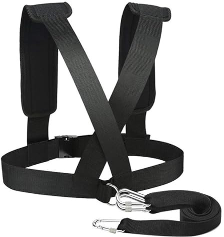 Arnés de trineo – Correa de tracción | Banda de arnés de resistencia de fitness para entrenamiento de velocidad, correa de hombro de resistencia de entrenamiento resistente con cinturón ajustable