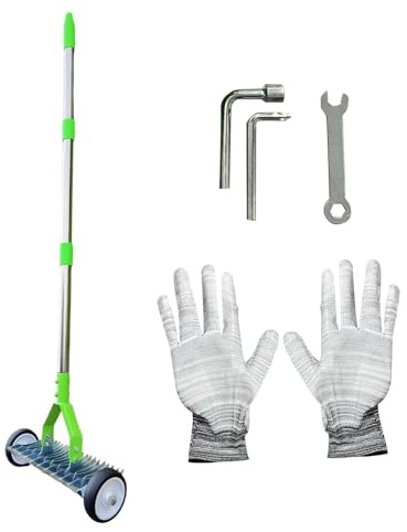 Rastrillo Desbrozador,Equipo Manual Resistente | Equipo de Limpieza de Jardín | para Recoger Hojas y Restos Vegetales en Patios, Jardines y Fincas, para Personas Mayores y Adultos