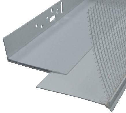 10m PVC Sockelprofil mit Gewebe Vario für 100mm bis 140mm Dämmplatte EPS Sockelschiene