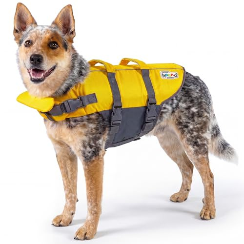 Outward Hound Granby Splash - Chaleco Salvavidas para Perro, Color Amarillo, Talla M