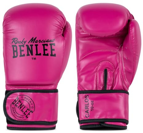 Benlee - Guanti da boxe in similpelle Carlos Pink 14 oz