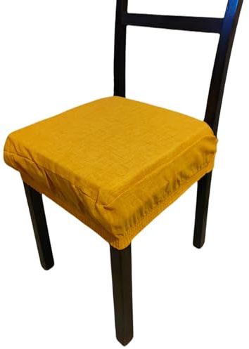 SalGiu Cuscini Sedia (6 pezzi) Cucina Con Fascia Elastica Imbottito 40x40 cm (Giallo)