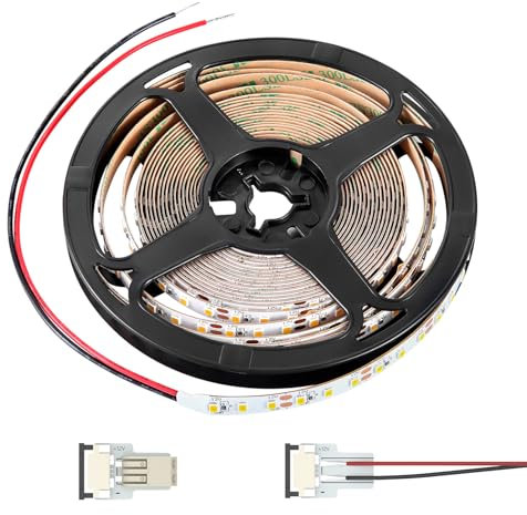 Obeaming 12V LED Streifen 5m Wohnmobil Unterbauleuchte, 12V Leiste Lampe für 2120lm CRI91 600LEDs Dimmbar, Wohnwagen Camper Boot Yacht Innenbeleuchtung (3000K)
