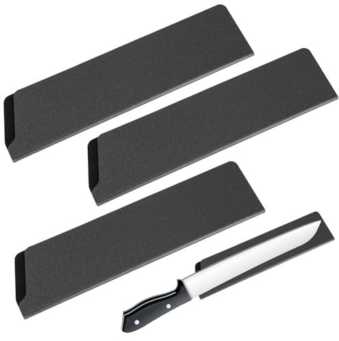 KALIONE Knives - Protector de cuchillos (3 unidades, 22 x 5 x 0,5 cm, funda para vainas de cuchillo de chef, para cuchillos con longitud de hoja de hasta 22 cm)