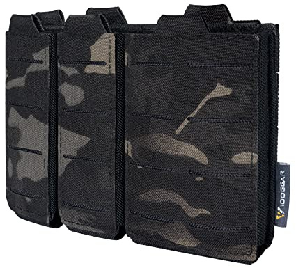 IDOGEAR Taktisk 5,56 mm magasinväska för gevär och dubbel 9 mm pistolmagasinväska Öppen topp med snabbkoppling MOLLE-kompatibel