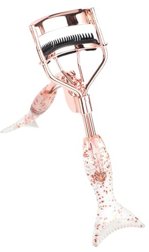 Uitseld Eyelash Curlers for Girls - Precision Fish Tail Shape Lash Curler with Comb Teeth - Portable Makeup Supplies, Beautiful Ergonomic Eyelash Tools for Eye-Opening, Lifted Lashes