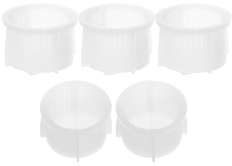 IWOWHERO Filtro Valvola di Aspirazione Lavatrice in Plastica 5 Pezzi Coperchio, Filtro Schermo per Valvola di Ingresso lungo 2 Cm, Accessori per Manutenzione Lavatrice Facile da Installare
