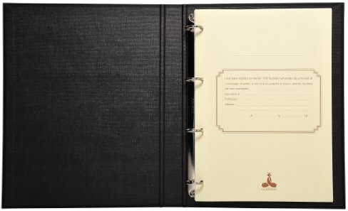 Le Dauphin - Réf. 932D Classeur juridique noir 4 anneaux CONSEIL D'ADMINISTRATION - dos 37 mm - 4 anneaux - couverture plastique, intérieur papier livré avec recharge 100 feuillets numérotés - A4