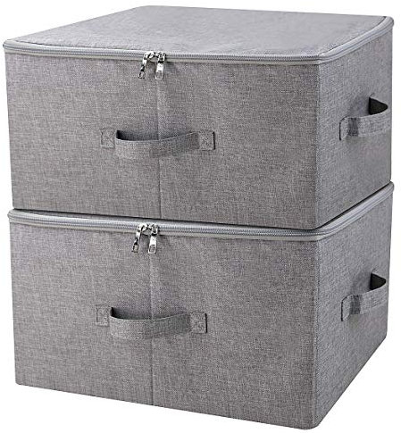 iwill CREATE PRO Aufbewahrungsbehälter Gestapelte Aufbewahrungsbox mit Deckel, Garderobenschublade, dunkelgrau, 2 Stk