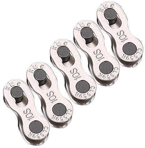 Lot de 5 paires de maillons manquants réutilisables en acier argenté pour vélo