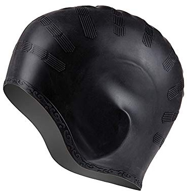 JOJYO Badekappe mit Ohrenschutz, Silikon Badekappen Badehüte wasserdichte Schwimmkappe Badehaube Anti-Rutsch Elastische Badehaube für Erwachsene Jugendliche Swim Cap