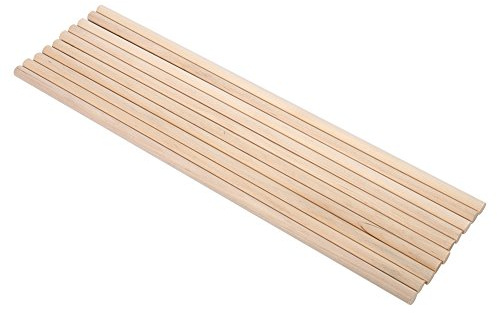 10 st träpinnar långa träpinnar naturliga träpinnar träverktyg för DIY konst hantverk(8 mm x 30 cm)