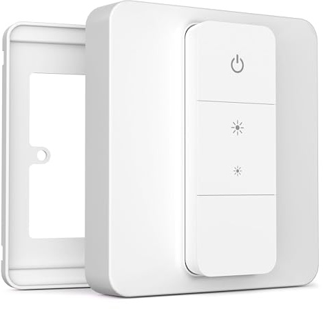 IYOKI® Standard Schalterabdeckung für Philips Hue Dimmer V2, kompatibel mit Hue Schalterabdeckung, Fernlichtschalterplattenadapter, 1-Gang (2-Pack)