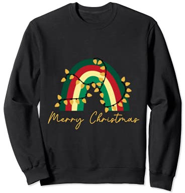 Joyeux Noël Lumières Arc-En-Ciel Joyeux Lumineux Joyeuses Sweatshirt
