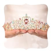 JWICOS Diadème en cristal pour femmes et filles - Couronne de princesse élégante avec peignes - Diadème pour mariage, bal, anniversaire - Accessoires de cheveux pour mariée et demoiselle d'honneur