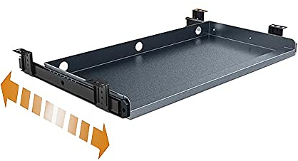 YANGHX Keyboard Tray Under Desk Slide Drawer Heavy-Duty Ergonomic Keyboard Slide-Out Platform,Underdesk Drawer Office Storage Organizer Computer Desk Accessory (Gray)