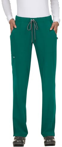 KOI Next Gen Everyday Hero Women's 5-Pocket Cargo Scrub Pants, 4-Way Stretch Hunter Large