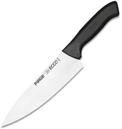 Pirge Ecco Coltello da Chef 19 cm - Universale e Professionale - Acciaio Inossidabile 54 HRC - Per Chef e Cucina Casalinga - Impugnatura Ergonomica in Plastica