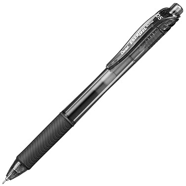 Pentel Energel Lot de 12 Rollers gel rétractable pointe 0,5 mm Noir