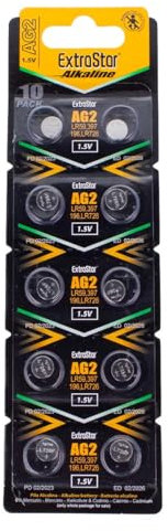 10 BATTERIE A BOTTONE PILE AG2 1,5v LR726 396A SR726 SR59 SG2