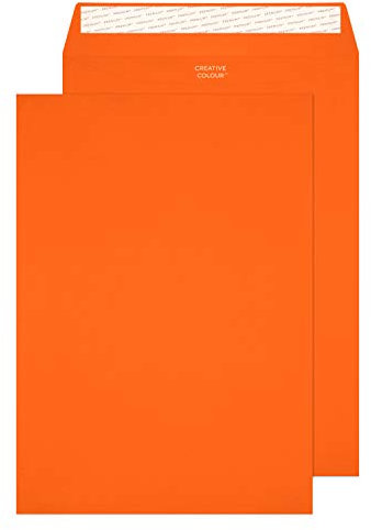 Blake Colour 63405 Farbige Briefumschläge Haftklebung Kürbis Orange C4 229 x 324 mm 120g/m² | 10 Stück