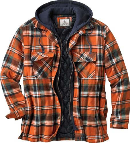 Legendary Whitetails Chaqueta de Camisa con Capucha Maplewood para Hombre, Talla XL, a Cuadros Tomahawk