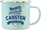 History & Heraldry Echter Kerl - Emaille Becher Carsten - individuelle und personalisierte Tasse mit Name und Spruch