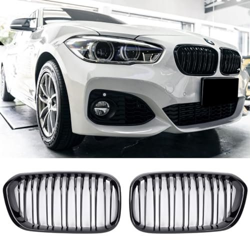 GCP PASST FÜR 1ER F20 F21 AB 02/2015 SPORT KÜHLERGRILL DOPPELSTEG GRILL GLANZ SCHWARZ