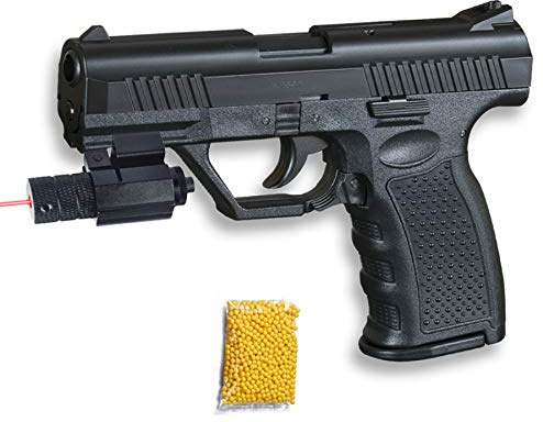 HFC HA-128 Laser - Pistolet Airsoft Calibre 6 mm (Arme à air comprimé à Billes en Plastique ou PVC). Système : Ressort. <3,5 J [Puissance : 0,26 Joule]