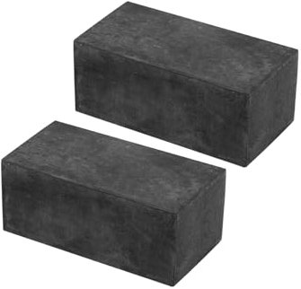 PATIKIL Tampons en Caoutchouc Anti-Vibrations, 2 Pièces Tapis d'Isolation Des Vibrations Auto-Adhésifs 3,94x1,97x1,6 pour Climatiseur HVAC, Lave-Linge, Sèche-Linge Noir