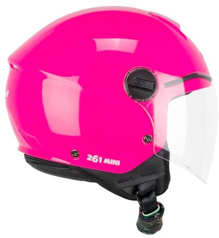 CGM Helm mit offenem Gesicht, 261A Mini Mono Fuchsia, YM (49 – 50 cm)