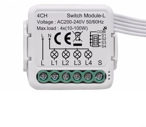 HOHOVYVY Smart Dimmer Switch, for Tuya for ZigBee for Smart Light Switch Module, No Neutral Conductor Required (D)