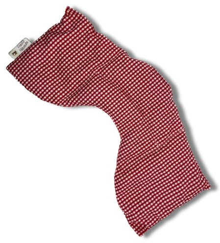 Franzis Nähstube I Dinkelkissen I Nackenkissen I kariert rot I 100% Baumwolle I Körnerkissen I bei Verspannungen oder Schulter- und Nackenschmerzen I