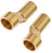 VZU 2er Set 60mm Duscharmatur Adapter 3/4 AG x 1/2 AG, Versetzt um 9mm, Verstellbarer Schwenkarm, Badewannen-Wasserhahn-Adapter, Massives Messing, Installation 125mm~160mm, Exzenter Verbindungsstück