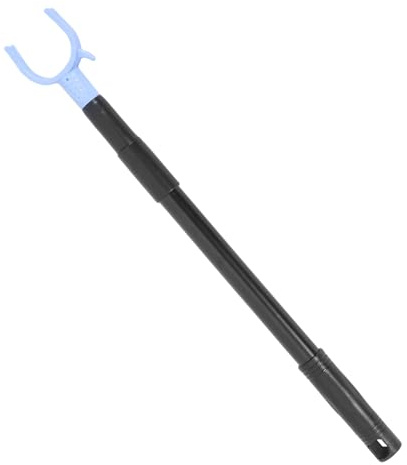 IMIKEYA Barra telescopica per appendere i vestiti, in acciaio inox, regolabile, 55-110 cm, forchetta per biancheria, punta in plastica, supporto resistente, per asciugatura interna e balcone